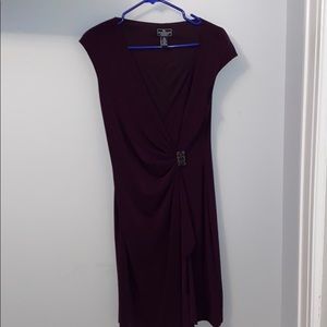 American Living Cocktail Dress Draped Brooch